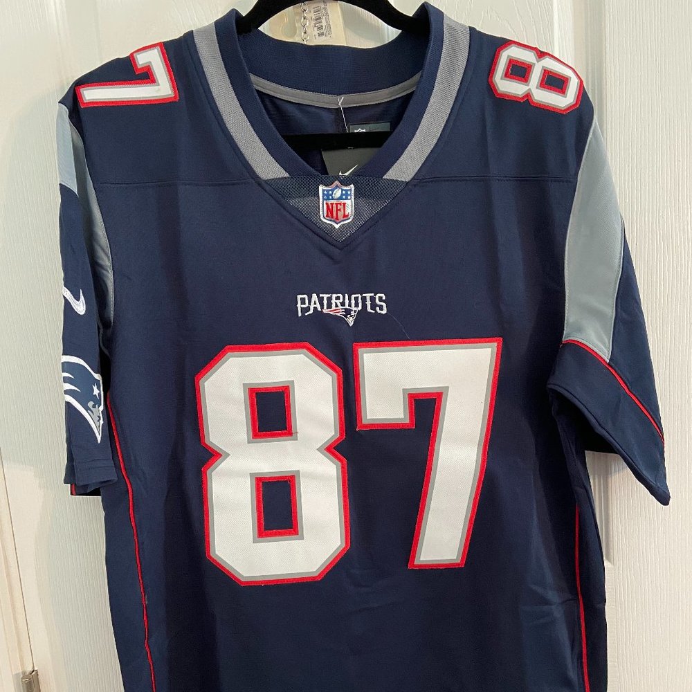Patriots Rob Gronkowski #87 Nike On Field Navy Game Jersey Size M - NWT